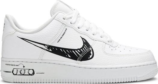 Кроссовки Nike Air Force 1 Low 'Sketch - Black', белый