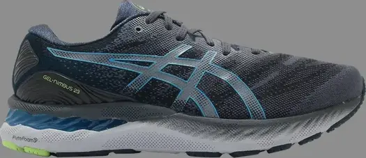 Кроссовки gel nimbus 23 4e wide 'carrier grey digital aqua' Asics, серый