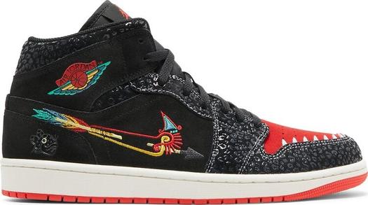 Кроссовки Air Jordan 1 Mid SE SiEMPRE Familia, черный