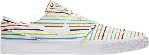 Кроссовки Nike Zoom Stefan Janoski Canvas RM SB 'Multi-Color Pinstripes', белый
