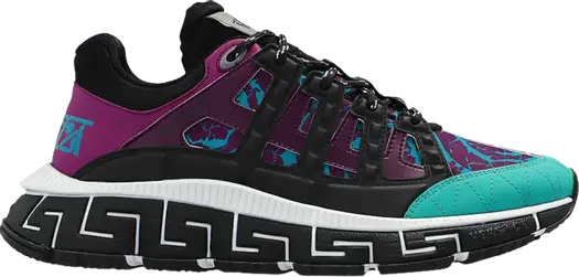 Кроссовки Versace Trigreca Barocco Print - Teal Plum, разноцветный