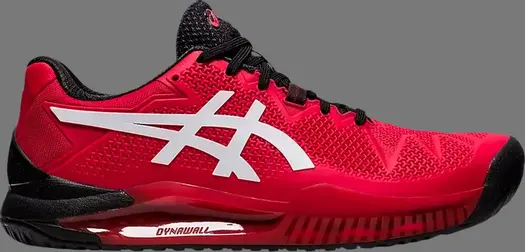 Кроссовки gel resolution 8 'electric red' Asics, красный