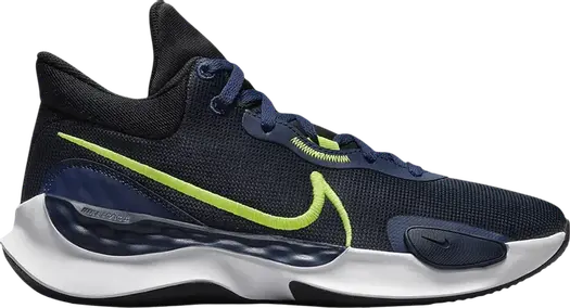 Кроссовки Nike Renew Elevate 3 'Black Navy Volt', черный