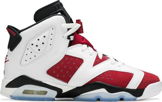 Кроссовки Air Jordan 6 Retro GS Carmine 2021, белый