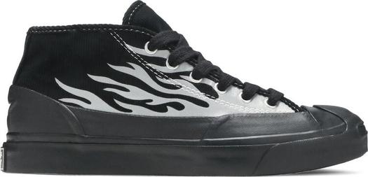 Кроссовки Converse ASAP Nast x Jack Purcell Mid Silver Flames, черный
