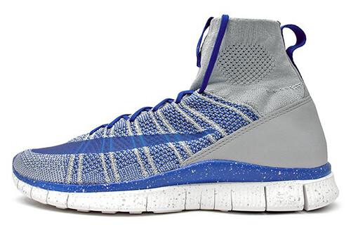 Кроссовки Nike Free Flyknit Mercurial, серый/синий