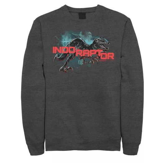 Мужской свитшот с портретом Jurassic World Indo Raptor Splatter Licensed Character
