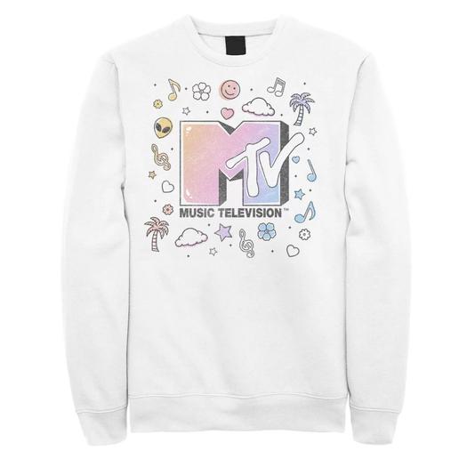 Мужской свитшот с логотипом MTV Music Television Doodles Licensed Character