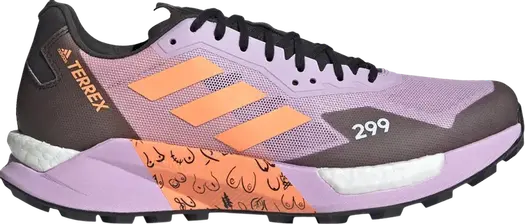 Кроссовки Adidas Terrex Agravic Ultra Trail 'Breast Cancer Awareness', фиолетовый