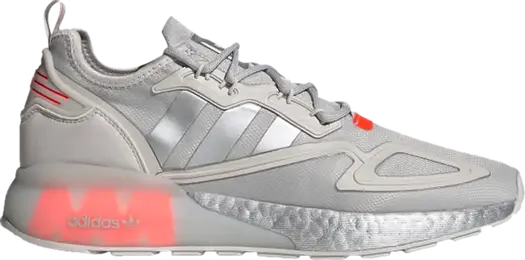 Кроссовки Adidas ZX 2K Boost 'Grey Silver Metallic', серый