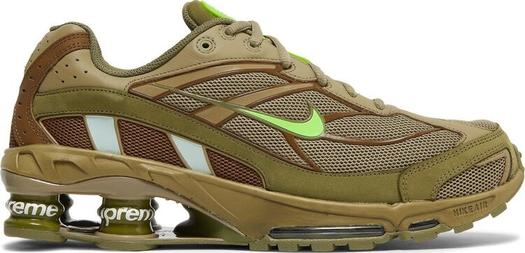 Кроссовки Nike Supreme x Shox Ride 2 'Neutral Olive', зеленый