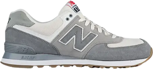 Кроссовки New Balance 574, сталь/белый