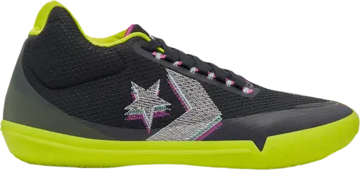 Кроссовки Converse All Star BB Evo Mid Hi-Vis Collection - Black Lemon Venom, черный