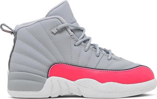 Кроссовки Air Jordan 12 Retro PS Racer Pink, серый