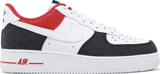 Кроссовки Nike Air Force 1 '07 LX 'White Red Denim', белый