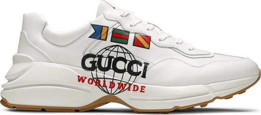 Кроссовки Gucci Rhyton Worldwide, белые