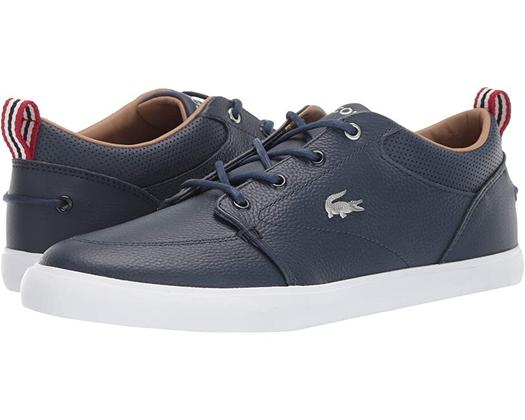 Мужские кеды Lacoste Bayliss с перфорированным воротником, темно-синий/белый