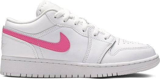 Кроссовки Air Jordan 1 Low GS White Neon, белый