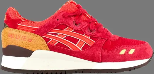 Кроссовки gel lyte 3 'fiery red' Asics, красный