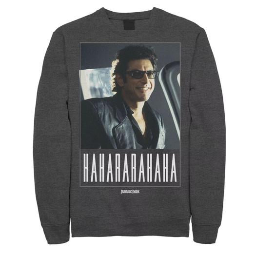 Мужской свитшот «Парк Юрского периода» Ian Malcolm Hahararahaha Licensed Character