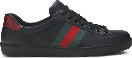Кроссовки Gucci Ace Leather Black, черные
