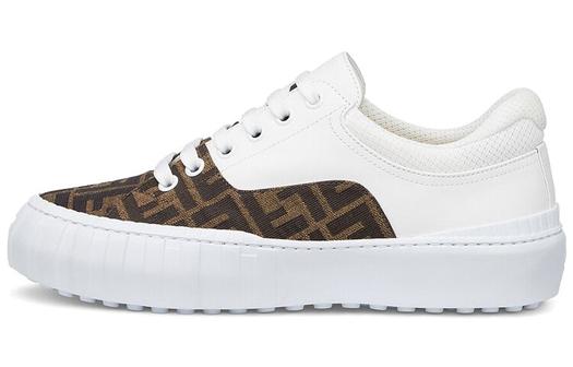 Кроссовки Fendi Force Skateboarding Male, белый/коричневый