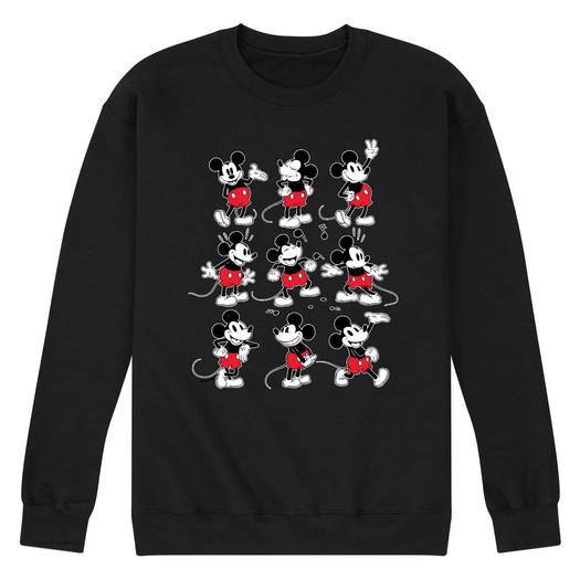 Мужской флисовый свитшот Disney's Mickey Mouse Poses Grid Licensed Character