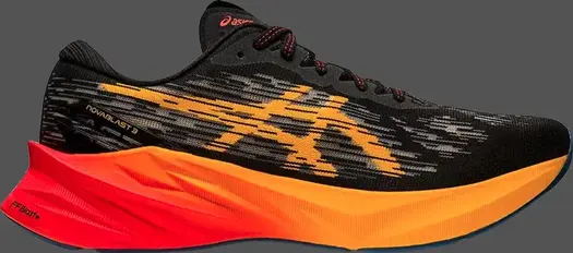 Кроссовки novablast 3 'black orange' Asics, черный