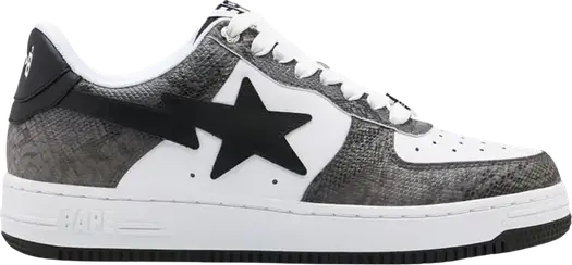 Кроссовки Bapesta Black Snakeskin, серый