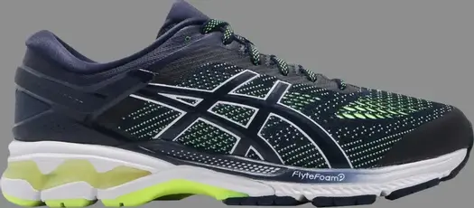 Кроссовки gel kayano 26 'peacoat safety yellow' Asics, синий