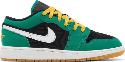 Кроссовки Air Jordan 1 Low SE GS Christmas, зеленый