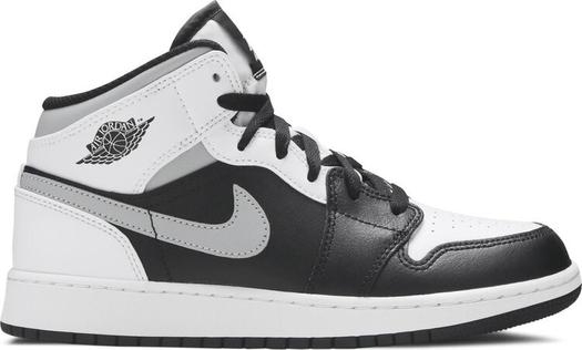 Кроссовки Air Jordan 1 Mid GS White Shadow, белый