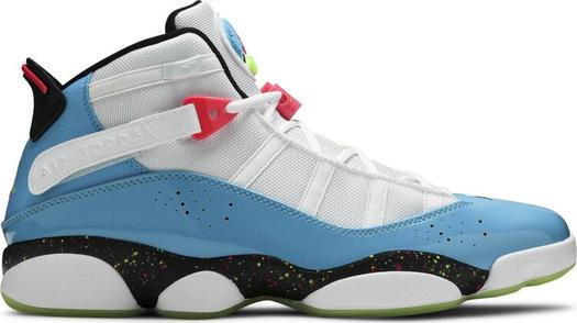 Кроссовки Jordan 6 Rings Blue Fury Cyber Pink, белый