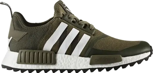 Кроссовки Adidas White Mountaineering x NMD_R1 Trail Primeknit 'Olive', зеленый