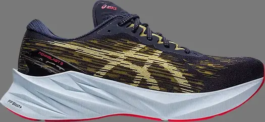 Кроссовки novablast 3 'midnight olive oil' Asics, синий