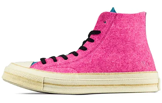 Кроссовки Converse Chuck Taylor All Star 70 Hi Jw Anderson Felt Fuchsia Purple Island Green
