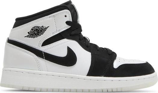 Кроссовки Air Jordan 1 Mid SE GS Diamond, белый
