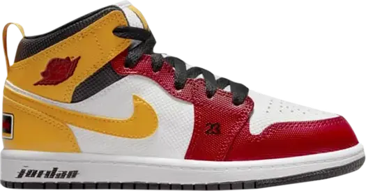 Кроссовки Air Jordan 1 Mid SE PS Motorsport, белый