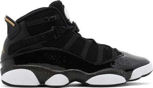 Кроссовки Air Jordan 6 Rings Black Metallic Gold, черный