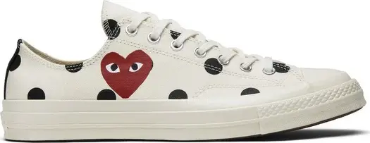 Кроссовки Converse Comme des Garçons x Chuck Taylor All Star 70 Low Polka Dot, кремовый