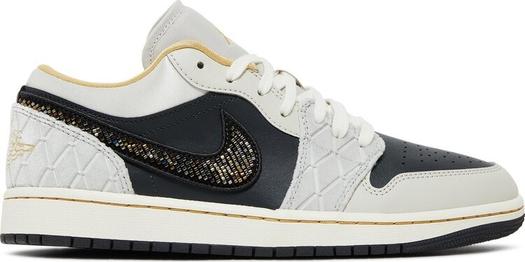 Кроссовки Air Jordan 1 Low SE Beaded Swoosh, черный