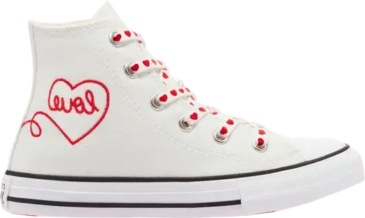 Кроссовки Converse Chuck Taylor All Star High GS Valentines Day - White, белый