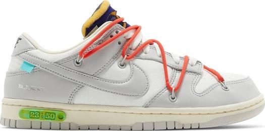 Кроссовки Nike Off-White x Dunk Low 'Lot 23 of 50', белый