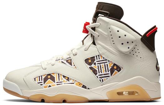 Кроссовки JORDAN 6 Retro Quai 54 Sail Brown 2020