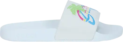 Кроссовки Gucci Pursuit Slide Hawaii - White, белые