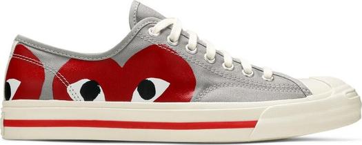 Кроссовки Converse Comme des Garçons PLAY x Jack Purcell Drizzle Red, серый