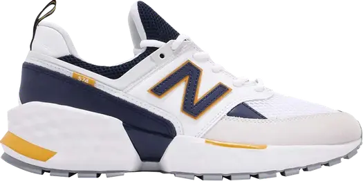 Кроссовки New Balance 574 Sport v2, белый/темно-синий/желтый