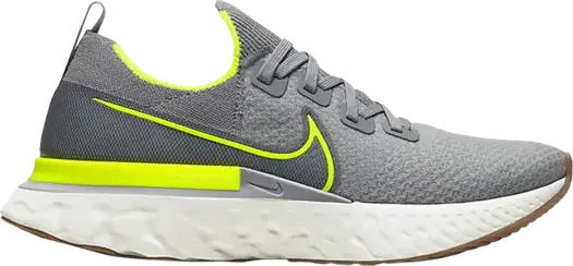 Кроссовки Nike React Infinity Run Flyknit 'Particle Grey Volt', серый