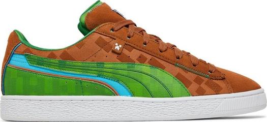 Кроссовки Puma Minecraft x Suede Grass Block, коричневый