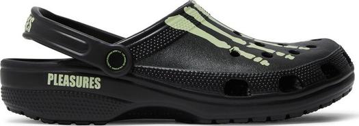 Кроссовки Pleasures x Classic Clog Skeleton - Glow in the Dark, черный